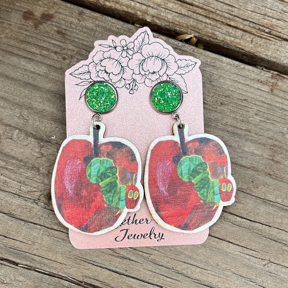 Eric Carle Book Character Earrings/ Teacher Earrings - Picture 10 of 12